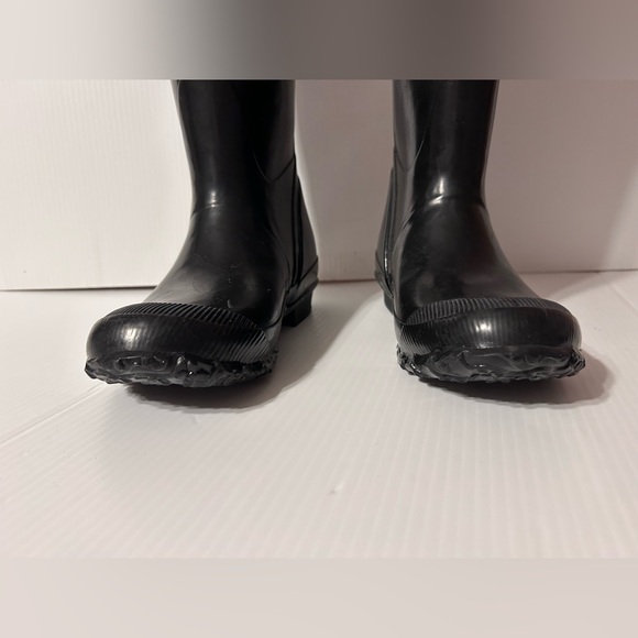 BOGS #52323 ANNE black tall waterproof rain boots women size 7 - Picture 5 of 13
